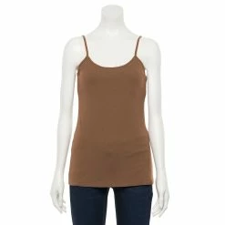 Women's Sonoma Goods For Life® Everyday Built-In Support Camisole -Sonoma Clothing Store 2433356 Chestnut Brown