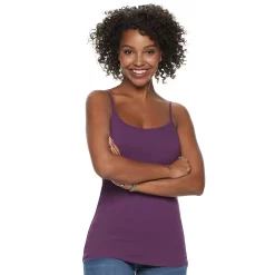 Women's Sonoma Goods For Life® Everyday Built-In Support Camisole -Sonoma Clothing Store 2433356 Plum Quartz