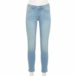 Women's Sonoma Goods For Life® Supersoft Stretch Midrise Skinny Jeans -Sonoma Clothing Store 2954787 Light Destructed