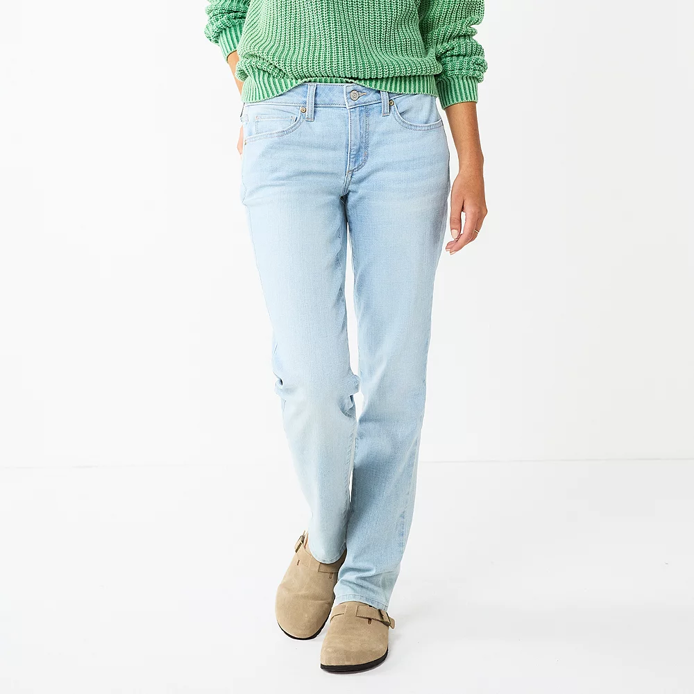 Women's Sonoma Goods For Life® Supersoft Midrise Straight-Leg Jeans 4 Women's Sonoma Goods For Life® Supersoft Midrise Straight-Leg Jeans - Image 2