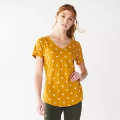 Petite Sonoma Goods For Life® Essential V-Neck Tee -Sonoma Clothing Store 3053848 Vintage Daisy