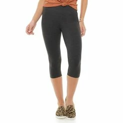 Women's Sonoma Goods For Life® Wide-Waist Capri Leggings -Sonoma Clothing Store 3584124 Gray Heather