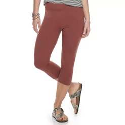 Women's Sonoma Goods For Life® Wide-Waist Capri Leggings -Sonoma Clothing Store 3584124 Mauve