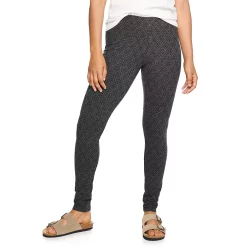 Petite Sonoma Goods For Life® Essential Leggings -Sonoma Clothing Store 3587570 Gray Geo Floral