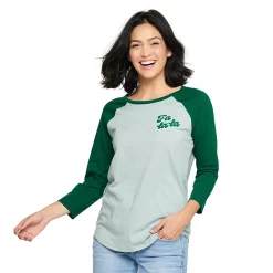 Women's Sonoma Goods For Life® Baseball Tee -Sonoma Clothing Store 4008826 Green Fa La La