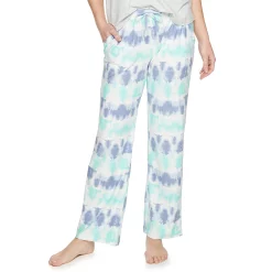 Women's Sonoma Goods For Life® Cozy Pajama Pants -Sonoma Clothing Store 4211999 Aqua Tie Dye