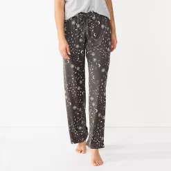 Women's Sonoma Goods For Life® Cozy Pajama Pants -Sonoma Clothing Store 4211999 Black Celestial