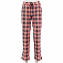 Women's Sonoma Goods For Life® Cozy Pajama Pants -Sonoma Clothing Store 4211999 Coral Buffalo Check