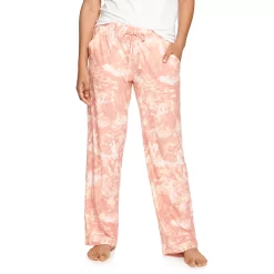 Women's Sonoma Goods For Life® Cozy Pajama Pants -Sonoma Clothing Store 4211999 Coral Tie Dye