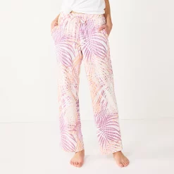 Women's Sonoma Goods For Life® Cozy Pajama Pants -Sonoma Clothing Store 4211999 Purple Palm
