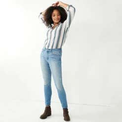 Women's Sonoma Goods For Life® Curvy High-Waisted Skinny Jeans -Sonoma Clothing Store 4342530 ALT4