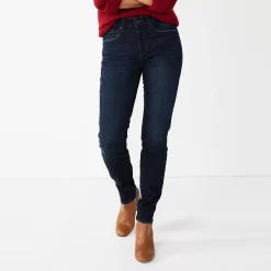 Women's Sonoma Goods For Life® Curvy High-Waisted Skinny Jeans -Sonoma Clothing Store 4342530 Inky Rinse