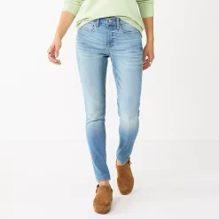 Women's Sonoma Goods For Life® Curvy High-Waisted Skinny Jeans -Sonoma Clothing Store 4342530 Super Light Wash