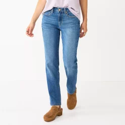 Women's Sonoma Goods For Life® Straight-Leg High-Waisted Curvy Jeans 16 Women's Sonoma Goods For Life® Straight-Leg High-Waisted Curvy Jeans -Sonoma Clothing Store 4380113 Medium