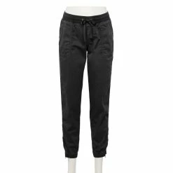 Women's Sonoma Goods For Life® Zipper-Hem Elastic-Waist Utility Jogger Pants -Sonoma Clothing Store 4530070 Black