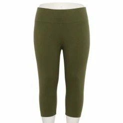 Plus Size Sonoma Goods For Life® Knit Capri Leggings -Sonoma Clothing Store 4878367 Lander Green