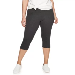 Plus Size Sonoma Goods For Life® Knit Capri Leggings -Sonoma Clothing Store 4878367 Slate