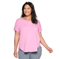 Plus Size Sonoma Goods For Life® Supersoft Short Sleeve Top -Sonoma Clothing Store 4886368 Orchid Necklace