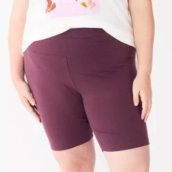 Plus Size Sonoma Goods For Life® High-Waisted Bike Shorts 15 Plus Size Sonoma Goods For Life® High-Waisted Bike Shorts -Sonoma Clothing Store 4891853 Plum Prune
