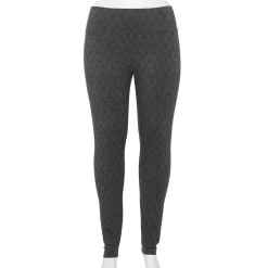 Plus Size Sonoma Goods For Life® Midrise Leggings -Sonoma Clothing Store 4966829 Gray Geo Floral