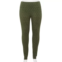 Plus Size Sonoma Goods For Life® Midrise Leggings -Sonoma Clothing Store 4966829 Olive Geo Floral