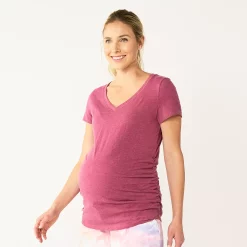 Maternity Sonoma Goods For Life® Essential V-Neck Tee -Sonoma Clothing Store 4980526 Mauve
