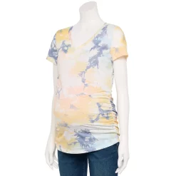 Maternity Sonoma Goods For Life® Essential V-Neck Tee -Sonoma Clothing Store 4980526 Neutral Tie Dye