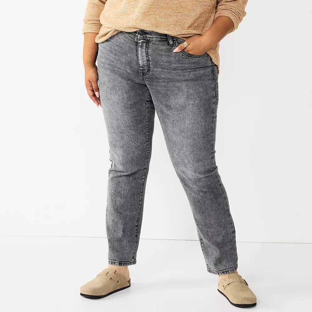 Plus Size Sonoma Goods For Life® Premium Elastic-Waist Midrise Straight-Leg Jeans 10 Plus Size Sonoma Goods For Life® Premium Elastic-Waist Midrise Straight-Leg Jeans - Image 8