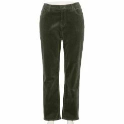 Plus Size Sonoma Goods For Life® Premium Mid-Rise Curvy Straight-Leg Jeans -Sonoma Clothing Store 4989903 Army Bottle