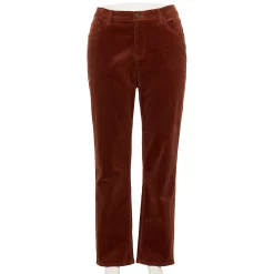 Plus Size Sonoma Goods For Life® Premium Mid-Rise Curvy Straight-Leg Jeans -Sonoma Clothing Store 4989903 Rustic Orange