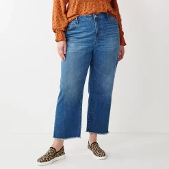 Plus Size Sonoma Goods For Life® Premium High-Waisted Straight-Leg Crop Jeans 7 Plus Size Sonoma Goods For Life® Premium High-Waisted Straight-Leg Crop Jeans -Sonoma Clothing Store 4990293 Baytree