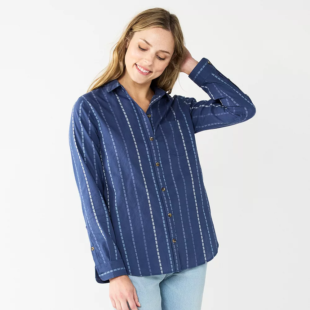 Women's Sonoma Goods For Life® Essential Everyday Button-Down Shirt 14 Women's Sonoma Goods For Life® Essential Everyday Button-Down Shirt - Image 12