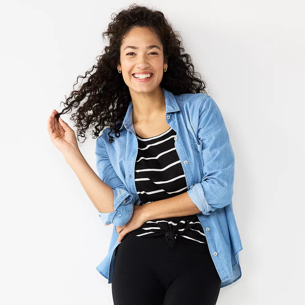 Women's Sonoma Goods For Life® Essential Everyday Button-Down Shirt 18 Women's Sonoma Goods For Life® Essential Everyday Button-Down Shirt - Image 16