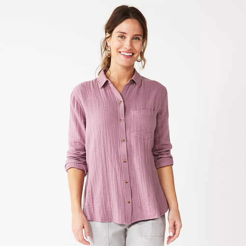 Women's Sonoma Goods For Life® Essential Everyday Button-Down Shirt 3 Women's Sonoma Goods For Life® Essential Everyday Button-Down Shirt