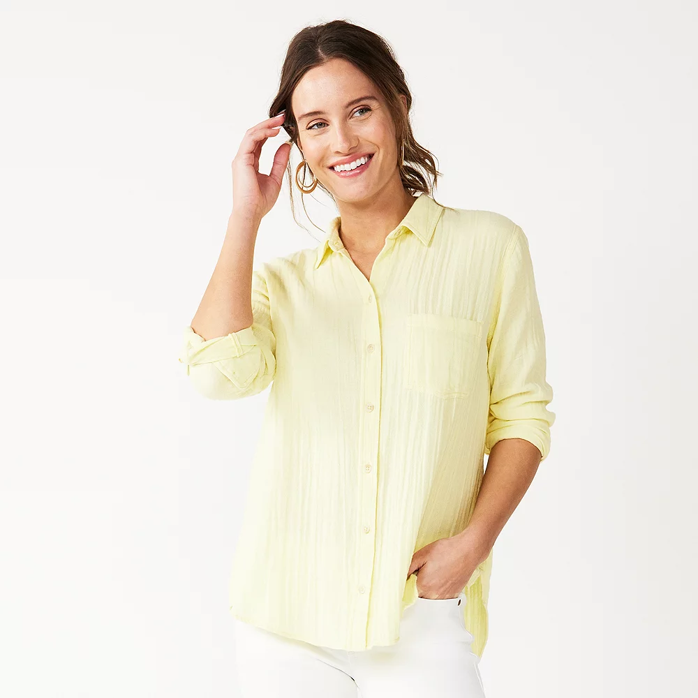 Women's Sonoma Goods For Life® Essential Everyday Button-Down Shirt 8 Women's Sonoma Goods For Life® Essential Everyday Button-Down Shirt - Image 6