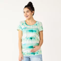 Maternity Sonoma Goods For Life® Essential Scoopneck Tee -Sonoma Clothing Store 4998304 Blue Dye
