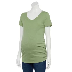 Maternity Sonoma Goods For Life® Essential Scoopneck Tee -Sonoma Clothing Store 4998304 Green
