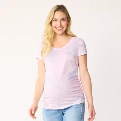 Maternity Sonoma Goods For Life® Essential Scoopneck Tee -Sonoma Clothing Store 4998304 Purple Dye