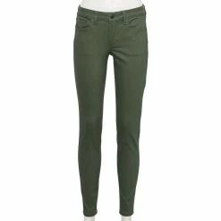 Petite Sonoma Goods For Life® Midrise Skinny Jeans -Sonoma Clothing Store 5005513 Dusty Olive