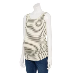 Maternity Sonoma Goods For Life® Essential Tank -Sonoma Clothing Store 5010254 Black And White Stripe