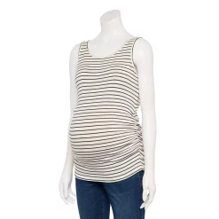 Maternity Sonoma Goods For Life® Essential Tank -Sonoma Clothing Store 5010254 Black Stripe
