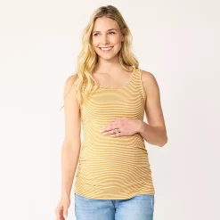 Maternity Sonoma Goods For Life® Essential Tank -Sonoma Clothing Store 5010254 Gold Stripe