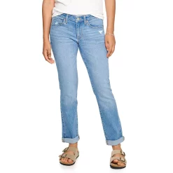 Petite Sonoma Goods For Life® Midrise Straight-Leg Jeans -Sonoma Clothing Store 5013133 Authentic Medium Wash