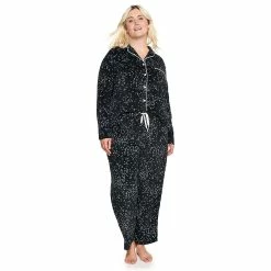Plus Size Sonoma Goods For Life® Velour Pajama Shirt & Pajama Pants Set -Sonoma Clothing Store 5033014 ALT2