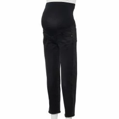 Maternity Sonoma Goods For Life® Over-The-Belly Cropped Straight-Leg Jeans -Sonoma Clothing Store 5035940 Black Wash