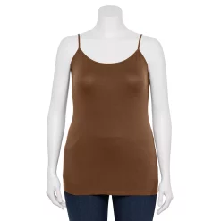 Plus Size Sonoma Goods For Life® Spaghetti Strap Cami -Sonoma Clothing Store 5158435 Brookfield Brown