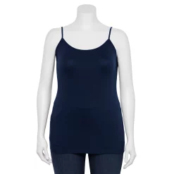 Plus Size Sonoma Goods For Life® Spaghetti Strap Cami -Sonoma Clothing Store 5158435 Navy