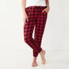 Women's Sonoma Goods For Life® Snit Banded Bottom Pajama Pants -Sonoma Clothing Store 5161200 Red Buffalo