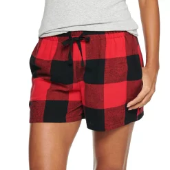 Women's Sonoma Goods For Life® Flannel Pajama Shorts -Sonoma Clothing Store 5161201 Red Buffalo