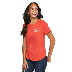Women's Sonoma Goods For Life® Short Sleeve Holiday Graphic Tee -Sonoma Clothing Store 5180762 Merry Red Chest